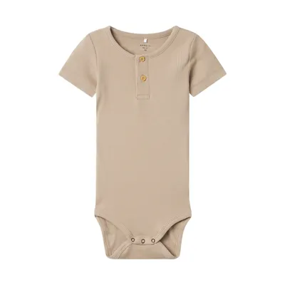 Name It Kab Button Korte Mouw Romper - Pure Cashmere
