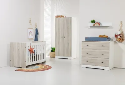 Interbaby Ledikant 60 x 120 - Commode 3 Laden - Hanglegkast Rock