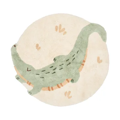 Little Dutch Krokodil Vloerkleed - 120 x 117 cm - Groen