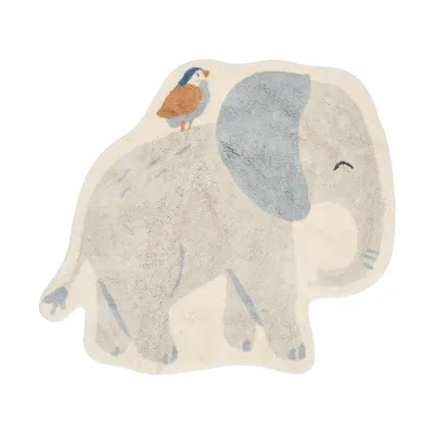 Little Dutch Olifant Vloerkleed - 120 x 110 cm - Grijs