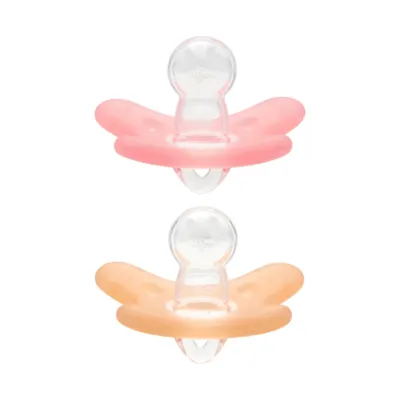 Difrax Fopspeen - Rond - 2 Stuks - 6 Mnd+ - Raspberry/Caramel 