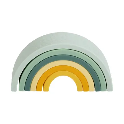 A Little Lovely Company Stapel Regenboog Siliconen