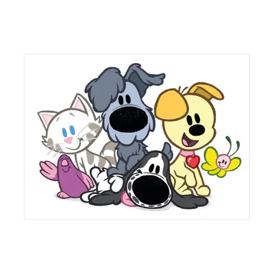 Woezel & Pip Muursticker - Dieren