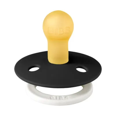BiBs Glow In The Dark Fopspeen - Rond - Flow Pack - 18+ Mnd - Black