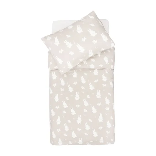 Jollein Dekbedovertrek - Miffy en Snuffy - Nougat - 100 x 140 cm