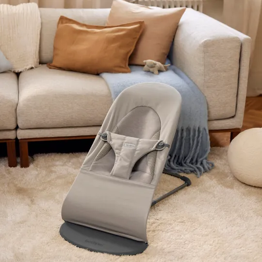 BabyBjörn Balance Soft Wipstoeltje Geweven Jersey Tri-Fabric - Zandgrijs