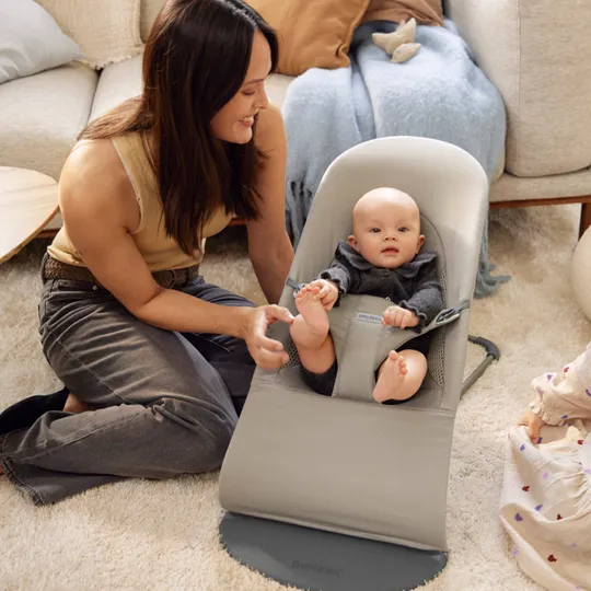 BabyBjörn Balance Soft Wipstoeltje Geweven Jersey Tri-Fabric - Zandgrijs