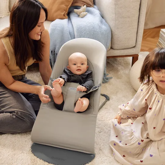 BabyBjörn Balance Soft Wipstoeltje Geweven Jersey Tri-Fabric - Zandgrijs