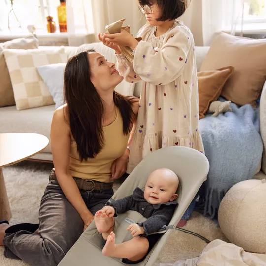 BabyBjörn Balance Soft Wipstoeltje Geweven Jersey Tri-Fabric - Zandgrijs