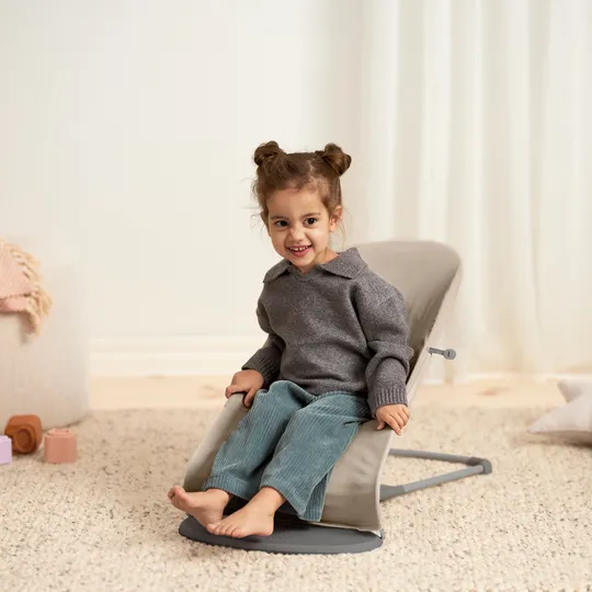 BabyBjörn Balance Soft Wipstoeltje Geweven Jersey Tri-Fabric - Zandgrijs