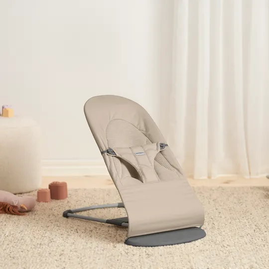 BabyBjörn Balance Soft Wipstoeltje Geweven Jersey Tri-Fabric - Zandgrijs