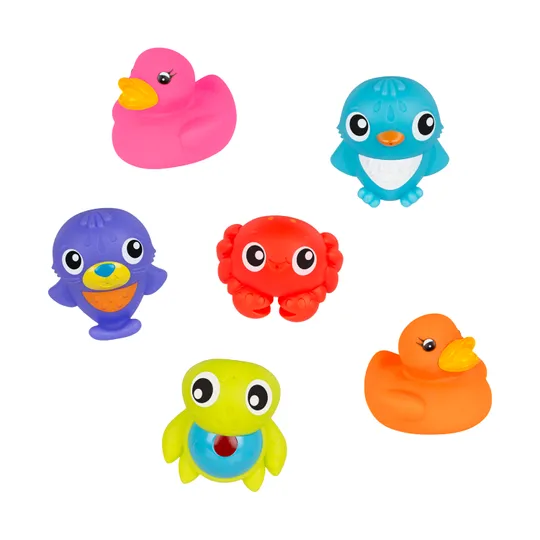 Playgro Badspeelgoed - Mini Marine Squirtees - 10 Stuks