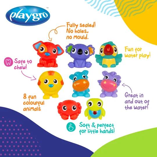 Playgro Badspeelgoed - First Fun Floaties - 8 Stuks