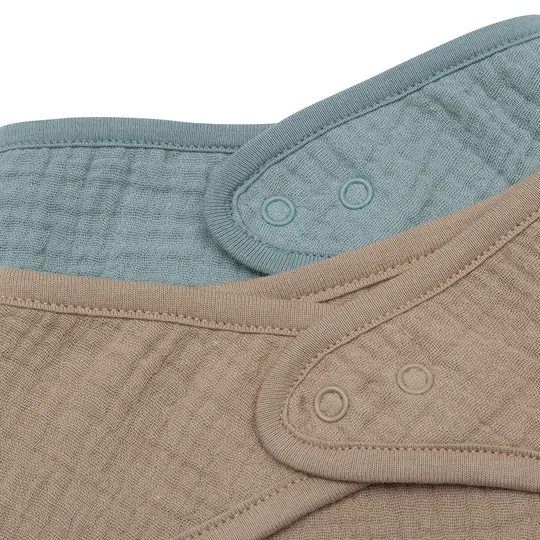 Jollein Slab Bandana Hydrofiel - Sea Green / Biscuit - 2 Stuks