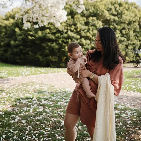 Mushie Swaddle - Bows - 120 x 120 cm