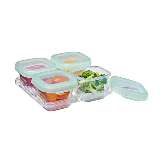 OXO Tot Vierdelige set diepvriesdoosjes (4x180 ml) - Opal