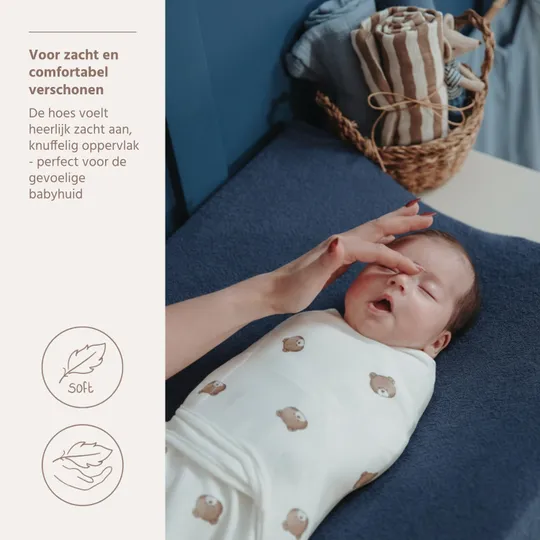 Meyco Aankleedkussenhoes Badstof Indigo