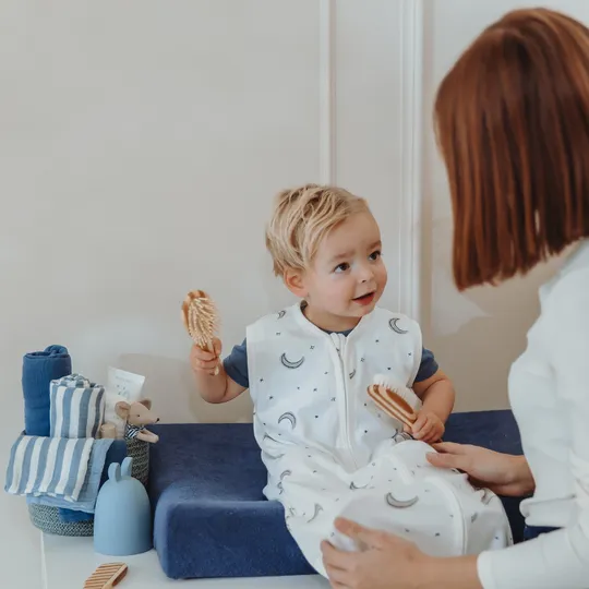 Meyco Aankleedkussenhoes Badstof Indigo 50x70 cm 2-pack