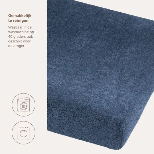 Meyco Aankleedkussenhoes Badstof Indigo 50x70 cm 2-pack
