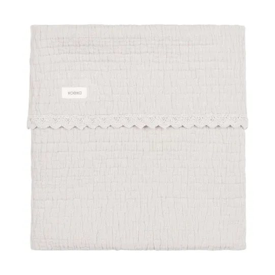 Koeka Elba Ledikantdeken Lace - 100 x 150 cm - Stone