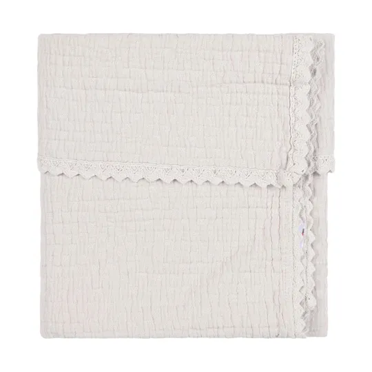 Koeka Elba Ledikantdeken Lace - 100 x 150 cm - Stone