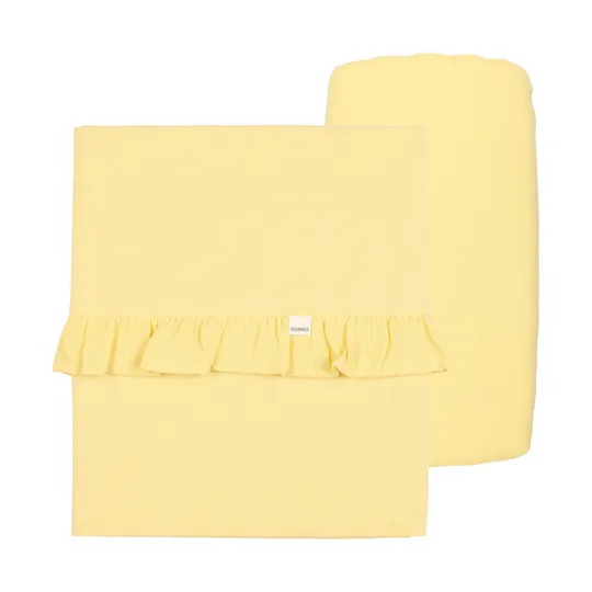 Koeka Faro Wieglaken & Hoeslaken Set Ruffle - Honey 