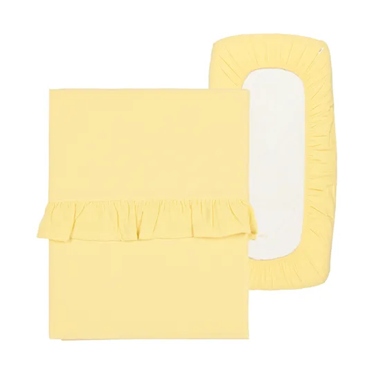 Koeka Faro Wieglaken & Hoeslaken Set Ruffle - Honey 