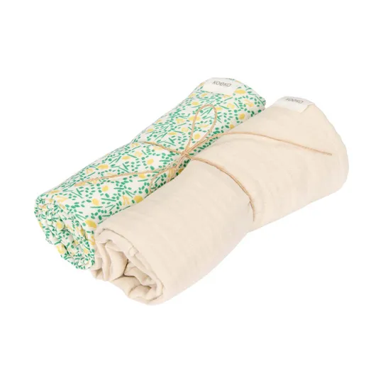 Koeka Meadow Swaddle Doeken - 2 Stuks - 75 x 75 cm - Hydrofiel - Off White 