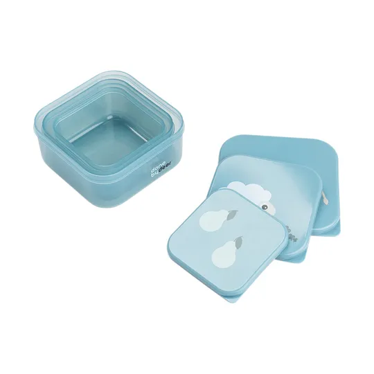 Done By Deer Tiny Farm Snack Box - 3 Stuks - Blue