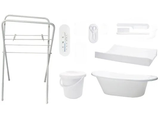 Bébé Basics Badset Uni Wit Inclusief Badstandaard Wit