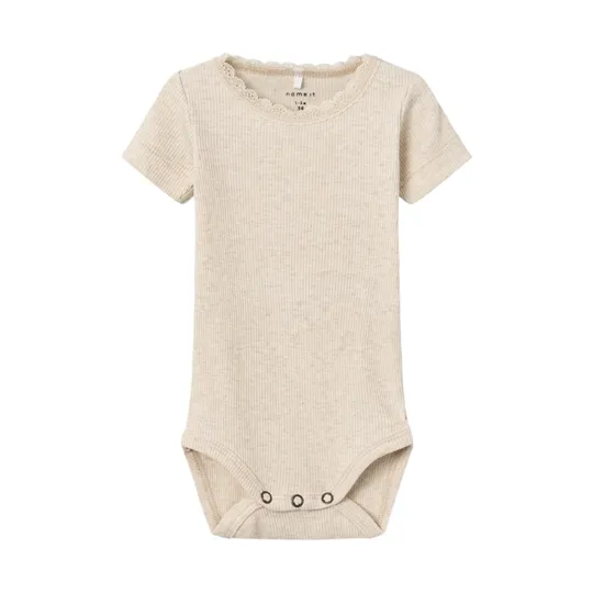 Name It Romper Kab Lace Korte Mouw Peyote Melange maat 50