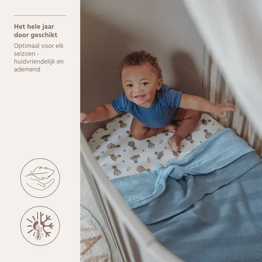 Meyco Deken Mini Relief Jeans Blue 100x150cm