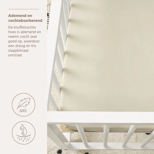 Meyco Hoeslaken Jersey Soft Sand 75x95 cm