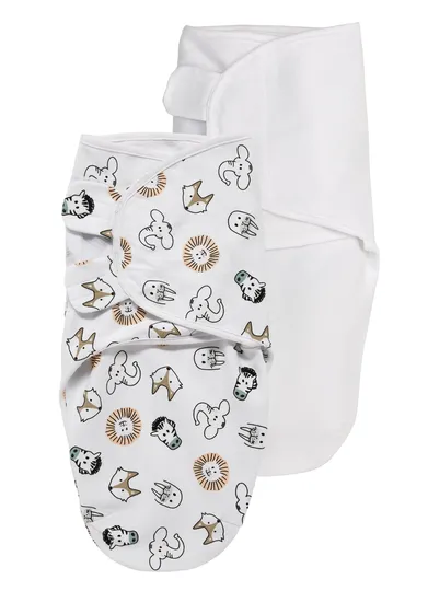 SwaddleMeyco 2-Pack Animal/Uni Wit0-3 Maanden