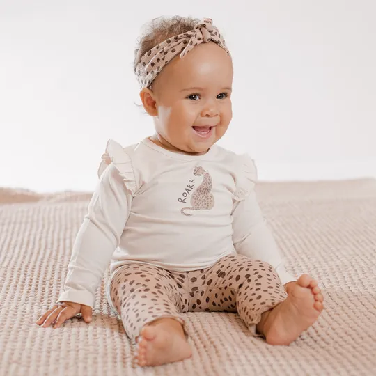 Babylook Cheetah T-Shirt - Maat 74 - Buttercream