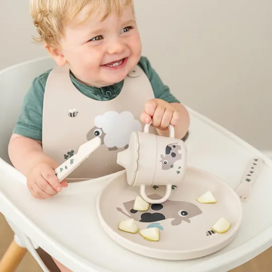 Done By Deer Bord - Rond - Silicone - 18 cm