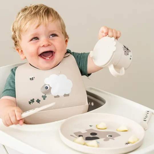 Done By Deer Bord - Rond - Silicone - 18 cm