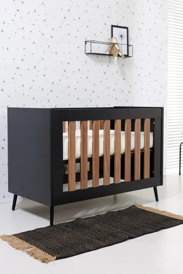 TWF Ledikant 70x140 (+juniorzijde) Retro Black