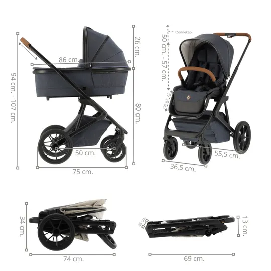 Qute Q-Rider Plus Kinderwagen | Kidsriver Curve Autostoel