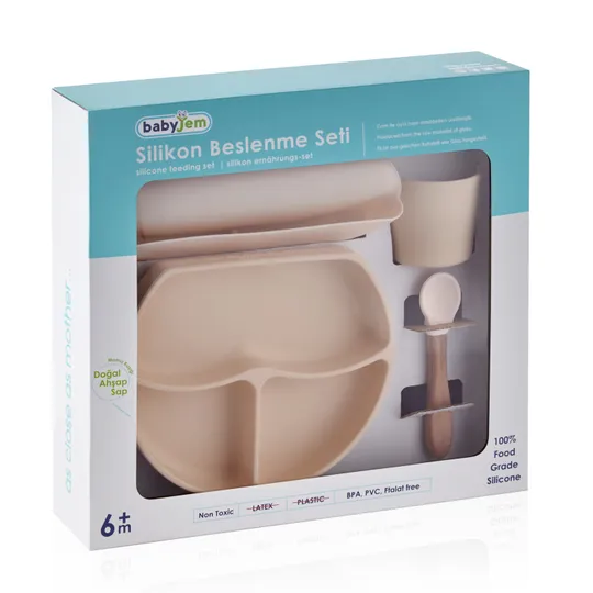 Babyjem Siliconen Voedingsset Ecru