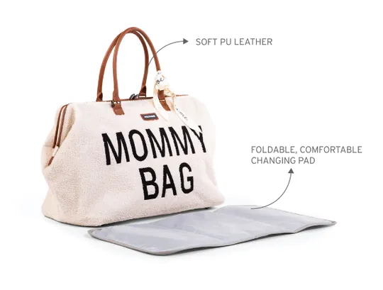 Childhome Mommy Bag Groot Teddy Offwhite