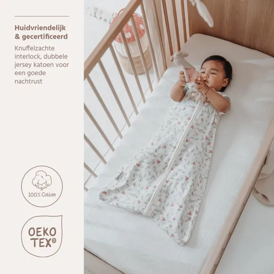 Meyco Slaapzak Ongevoerd Interlock Jersey Flower Multicolour 60 Cm