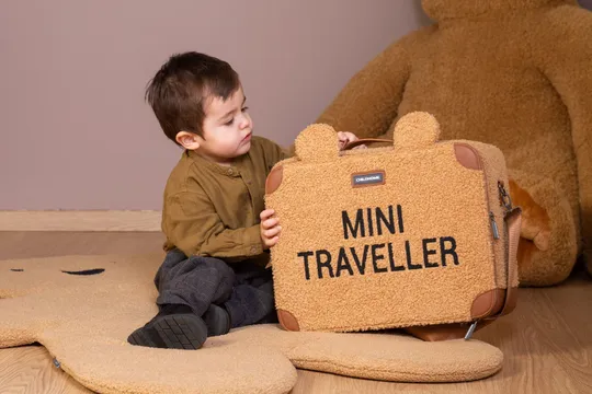Childhome Mini Traveller Kinderkoffer Teddy Brown