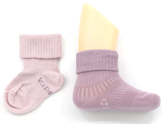 KipKep Blijf-Sokjes - 2-6 Mnd - 2_Pack - Pastel Violet