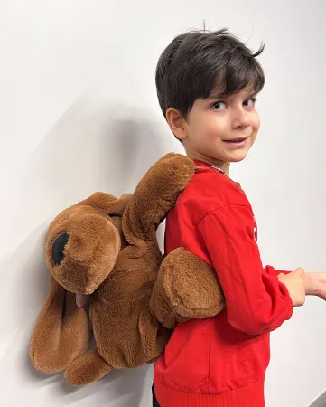 Babyjem Kinderrugzak Pluche Hond Lichtbruin