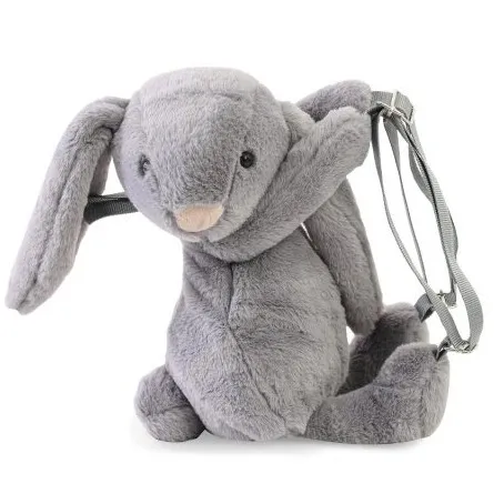 Babyjem Kinderrugzak Pluche Konijn Grijs