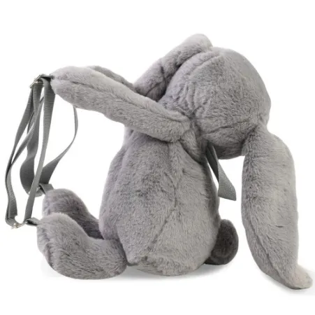 Babyjem Kinderrugzak Pluche Konijn Grijs