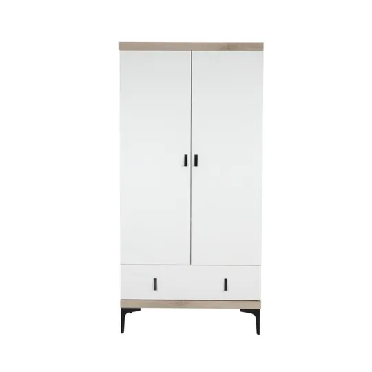 Interbaby Hanglegkast 2-Deurs Strips Wit