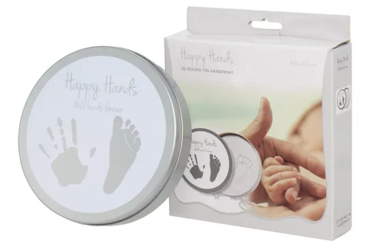 Happy Hands 2D Round Shape Tin
