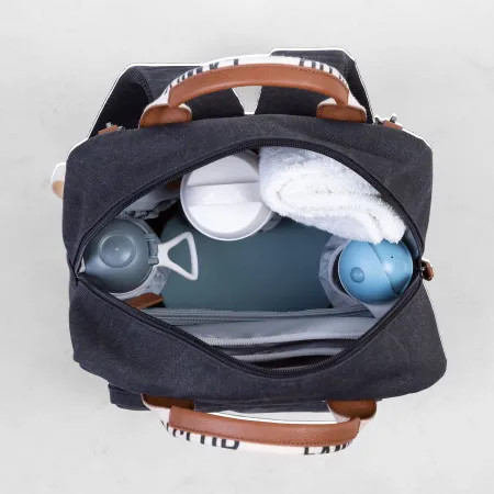 Childhome Verzorgingsrugzak Family Club Signature Zwart